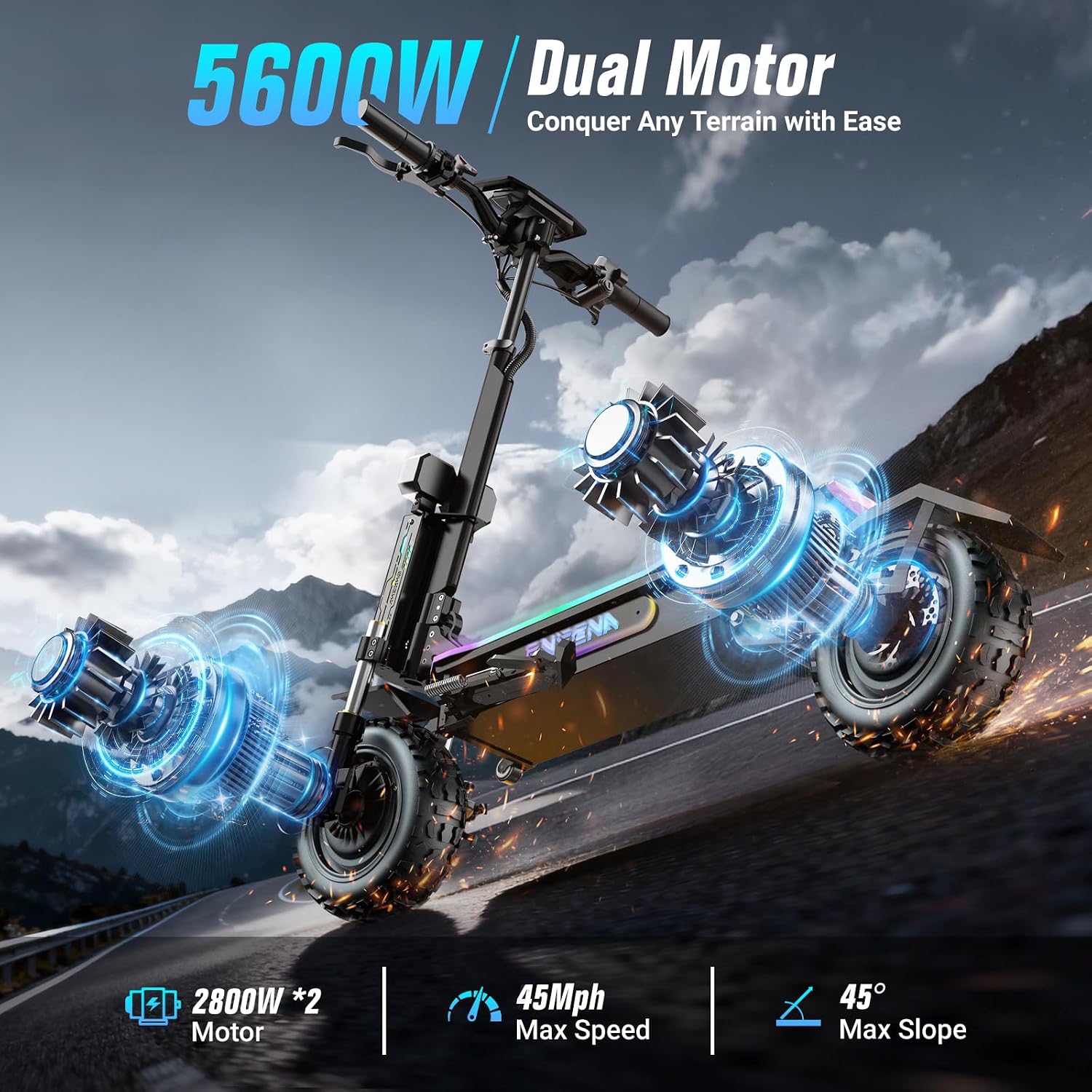 Scooters Elétricos para Adulto - 60V 5600W Dual Motor Electric Scooter avaliação e preço
